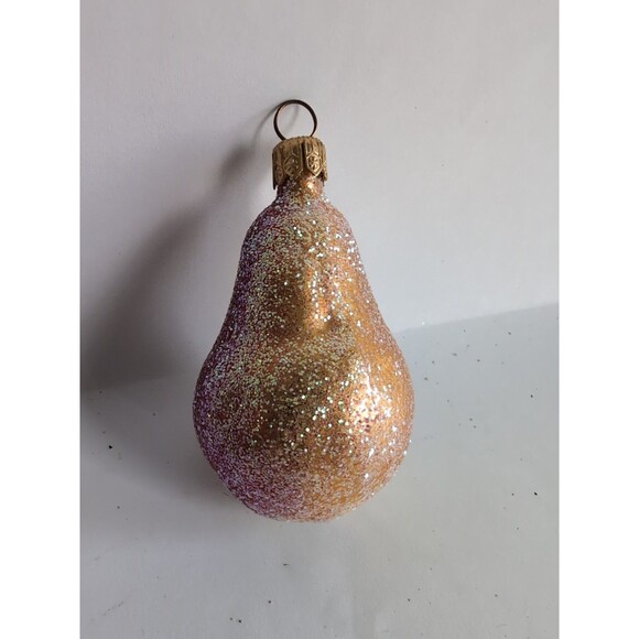 Christopher Radko Sugared Pear Christmas Ornament Vtg Retired Fruit - Picture 1 of 4